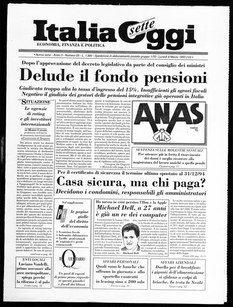 Italia oggi : quotidiano di economia finanza e politica